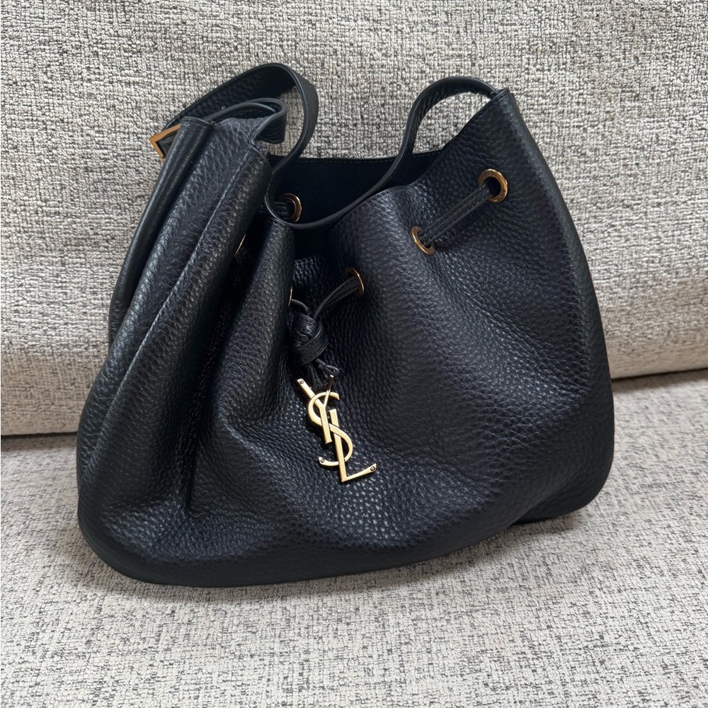 Yves Saint Laurent Black Mini Bag with Gold Accents